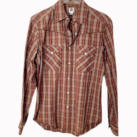 GAP Other - Vintage y2k Gap Plaid Western Shirt Sz S